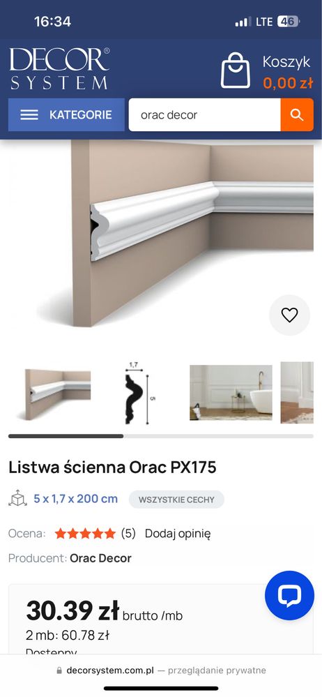 Sztukateria Orac Decor listwy dekoracyjne