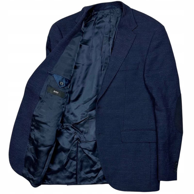 Hugo Boss Jestor5 Wełniana Marynarka Męska Łaty na Łokciach r. 48