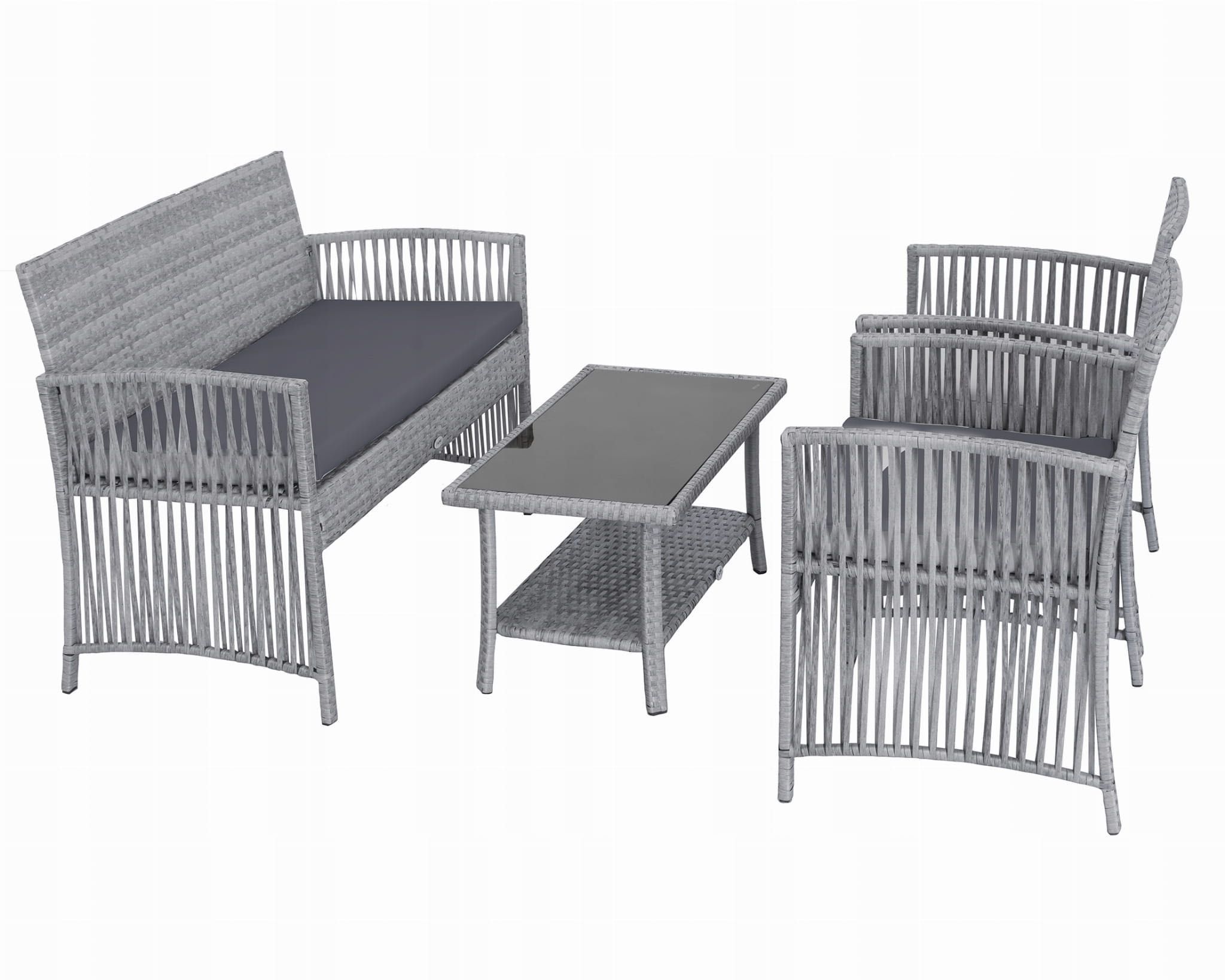 Садові терасні меблі Jumi Wiker - столик, диван, 2 крісла Наложка