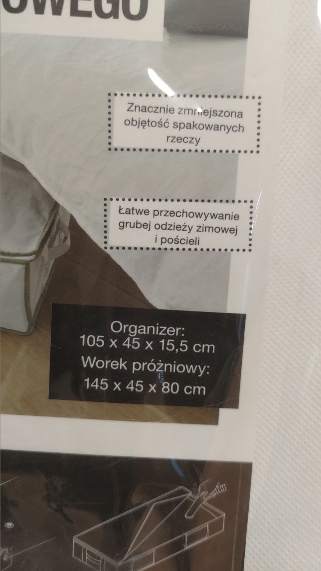 Organizer z workiem do przechowywania próżniowego