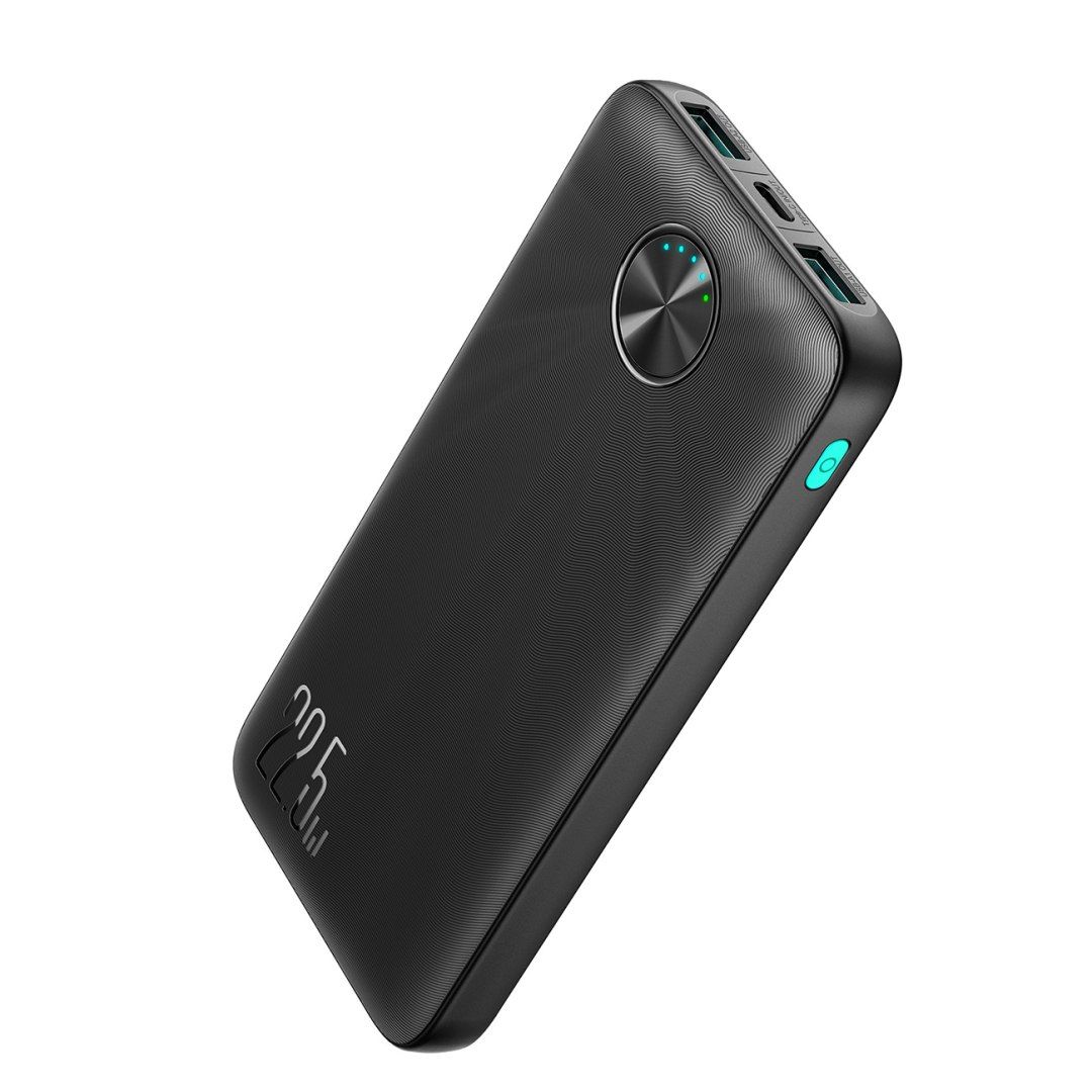 Powerbank 10000mAh USB-C USB-A 22.5W SCP QC PD - czarny