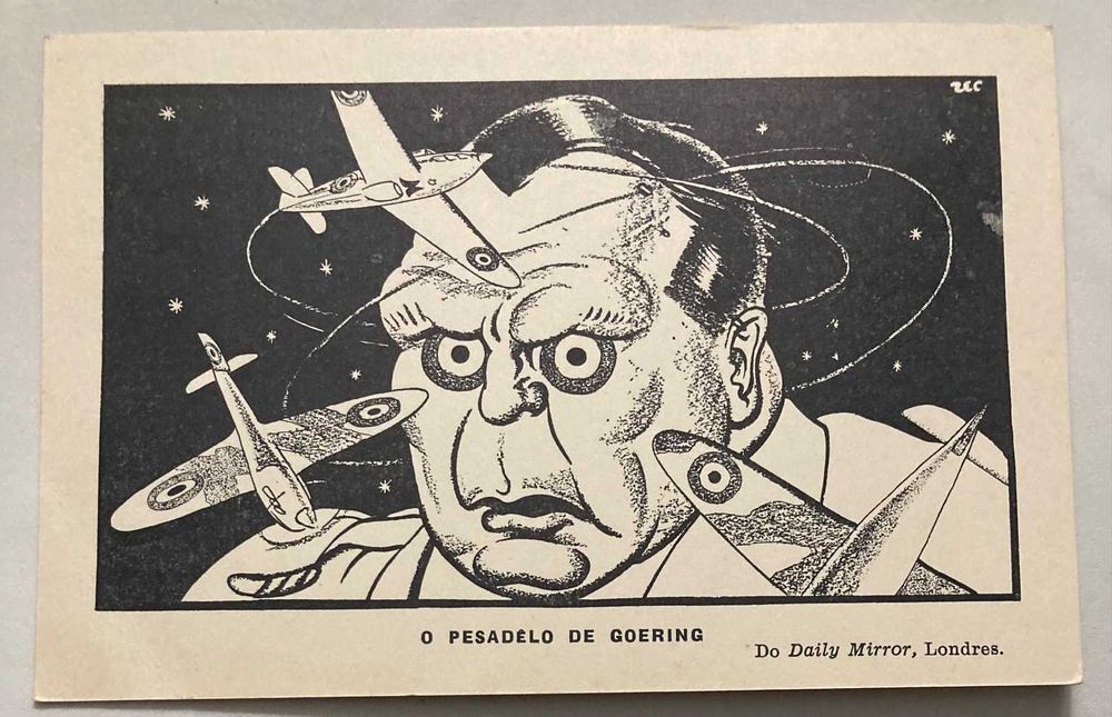 4 Postais propaganda Aliados WWII grande guerra