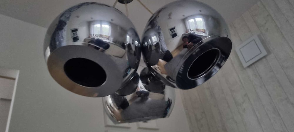 Lampa 3 kule chrom
