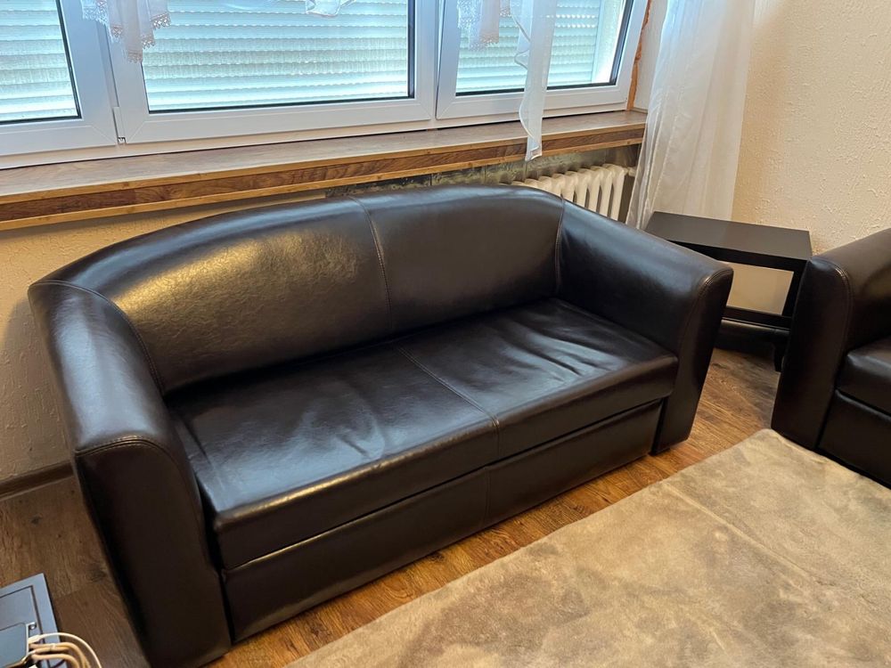 Komplet mebli skórzanych, Sofa, 3+2