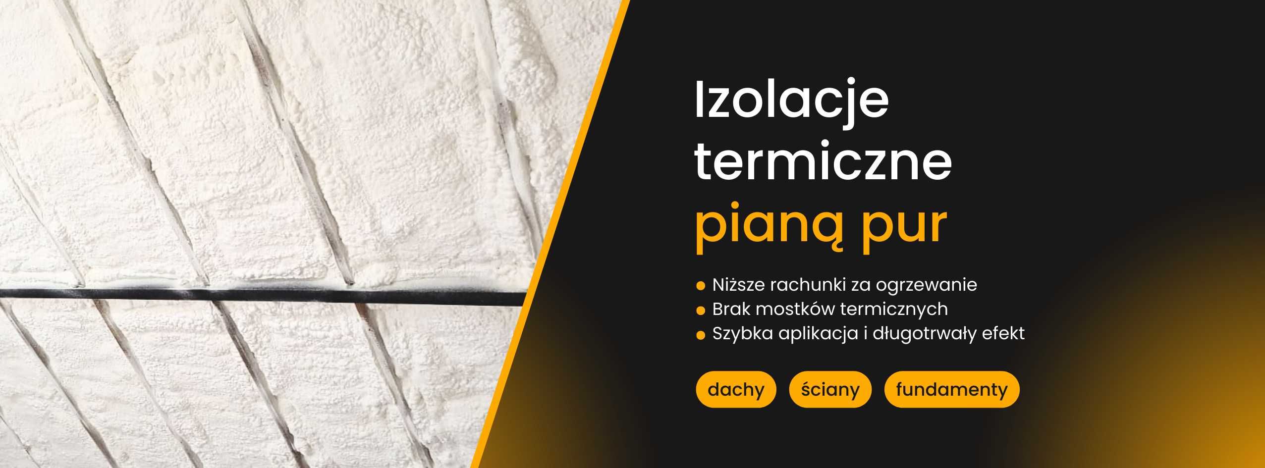 Pur Piana poddasze dach izolacja ocieplanie docieplanie hale strop