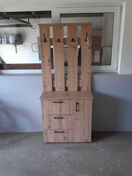 NOWY Komplet do Przedpokoju Dąb Artisan