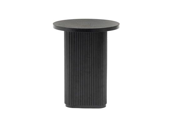 Stolik kawowy z lamelami 45 cm, czarny