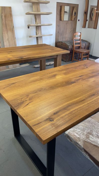 stół dębowy loft rustykalny industrialny lity