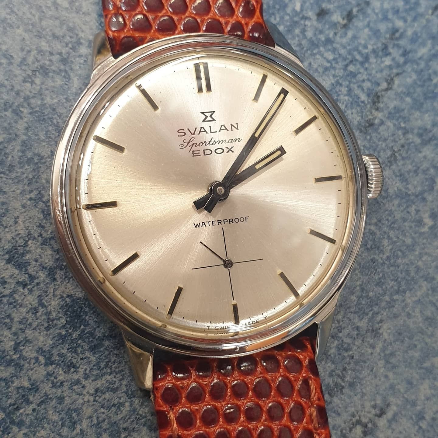 Zegarek vintage EDOX na ponaczasowym mechaniźmie, pelna gwarancja