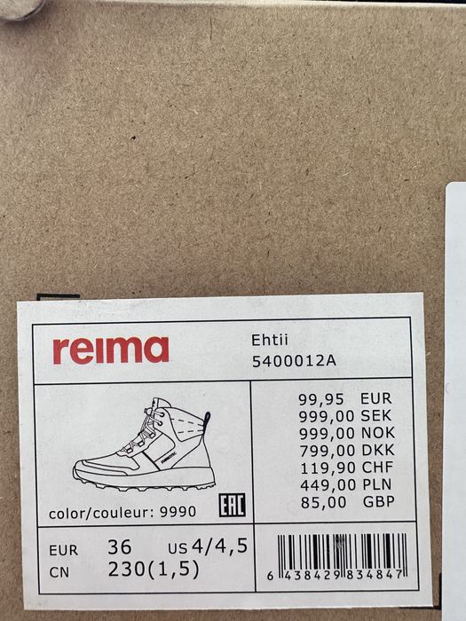 Reima 36 розмір ботінки спожки черевики.