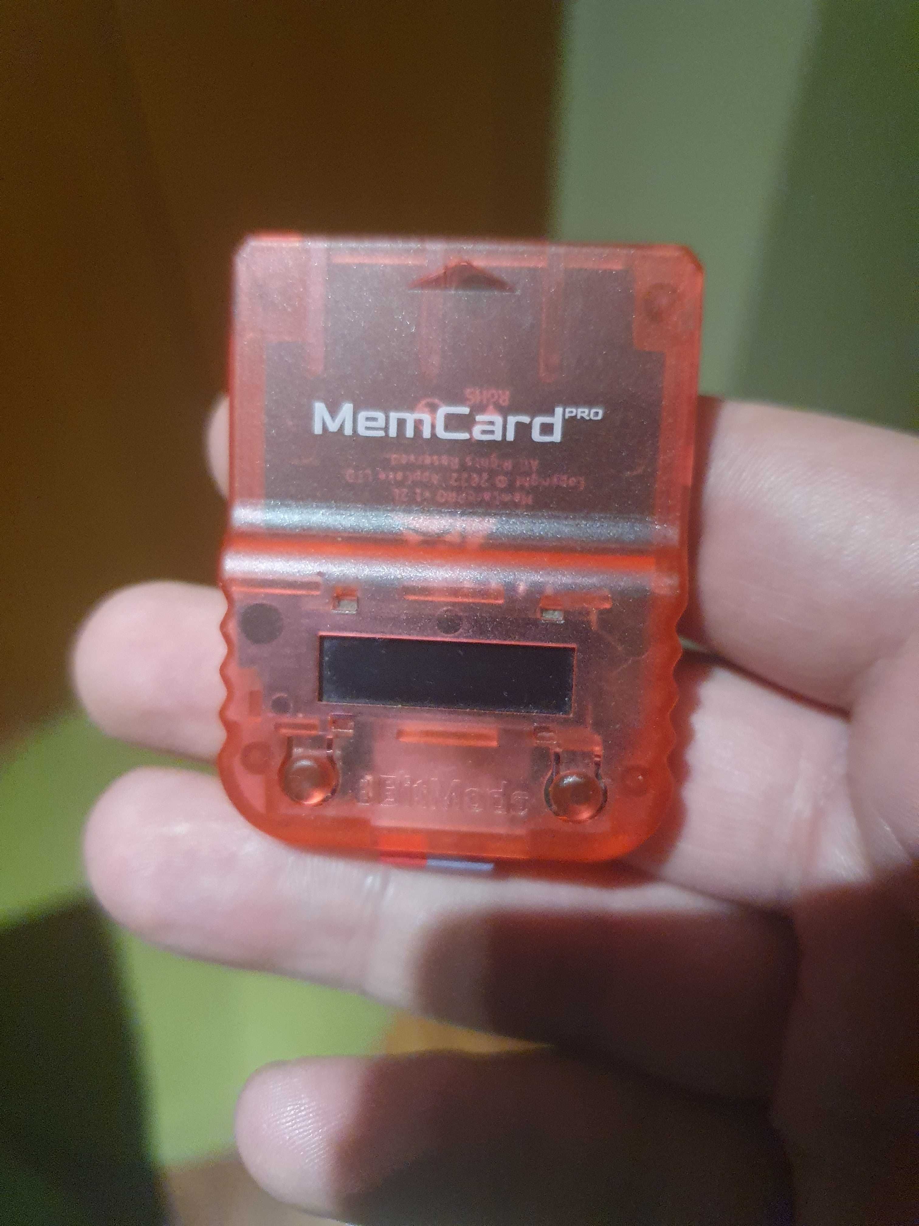 8BitMods MemCard PRO for PS1 and PS2 (Red Frost)