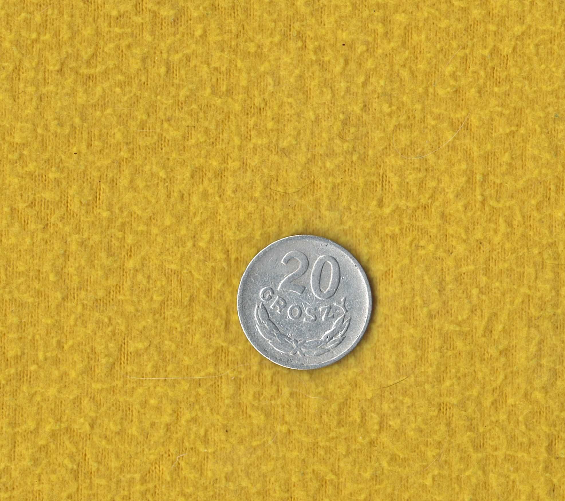 20 gr z 1949r bez znaku mennicy PRL