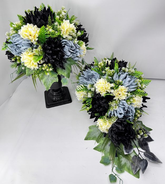 Komplet na grób stroik i bukiet na cmentarz