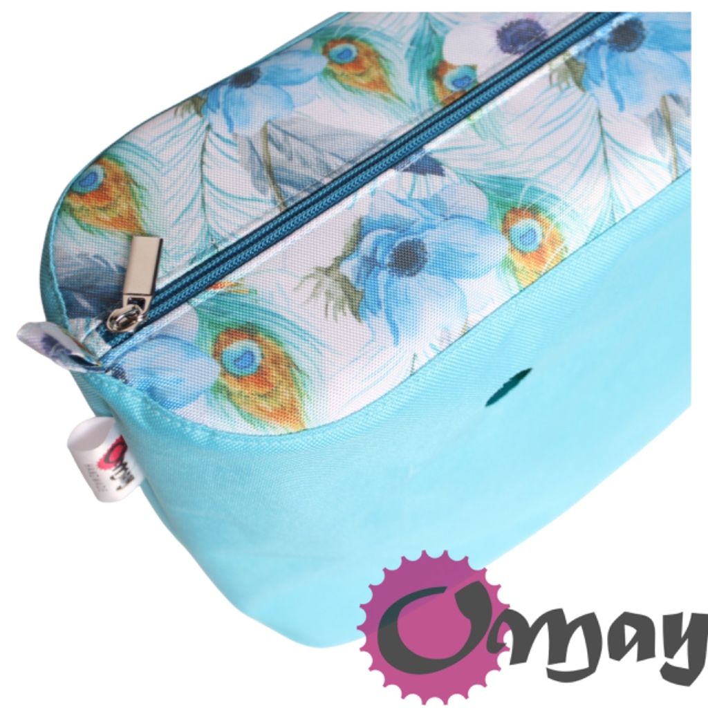Turkusowy organizer do OBAG STANDARD pawie pióra 2 kieszenie OMAY