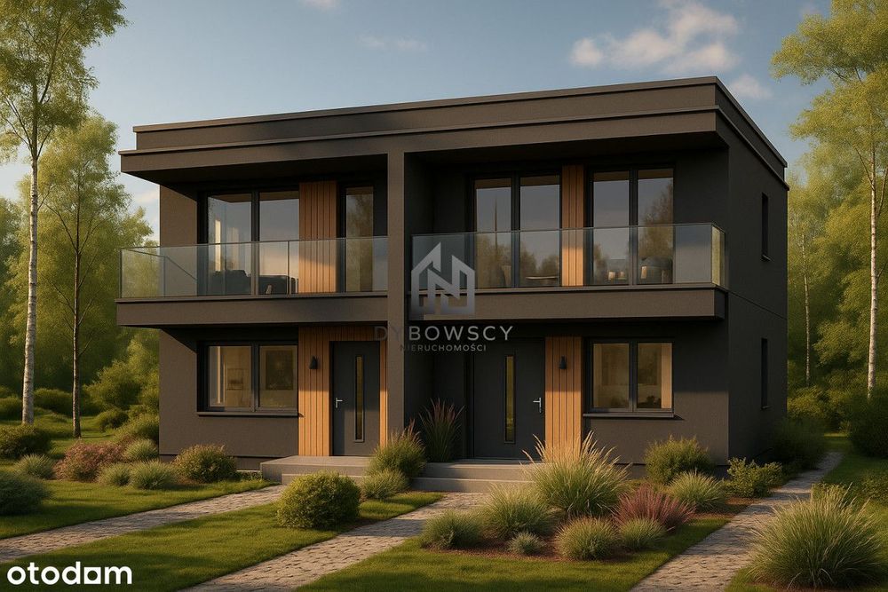 Nowoczesny bliźniak z ogrodem w Glinance