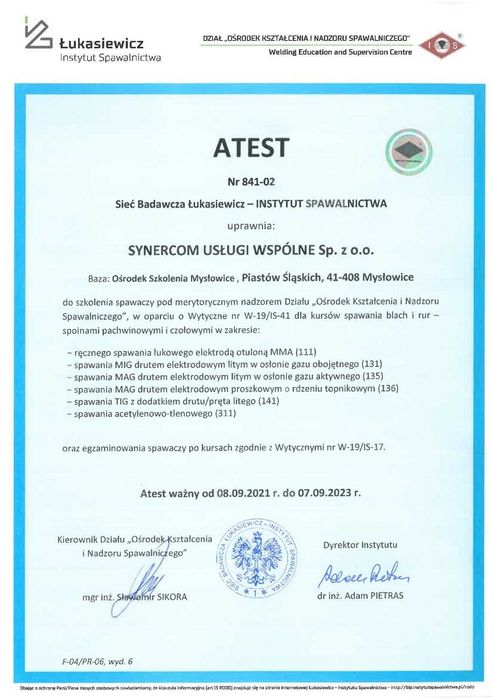Kursy spawania - MAG, MIG, TIG, MMA, spawanie gazowe