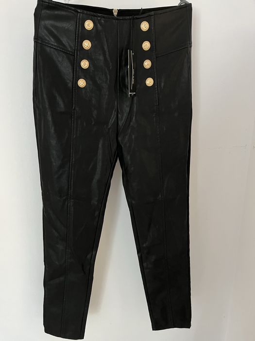 Spodnie eleganckie skórzane damskie