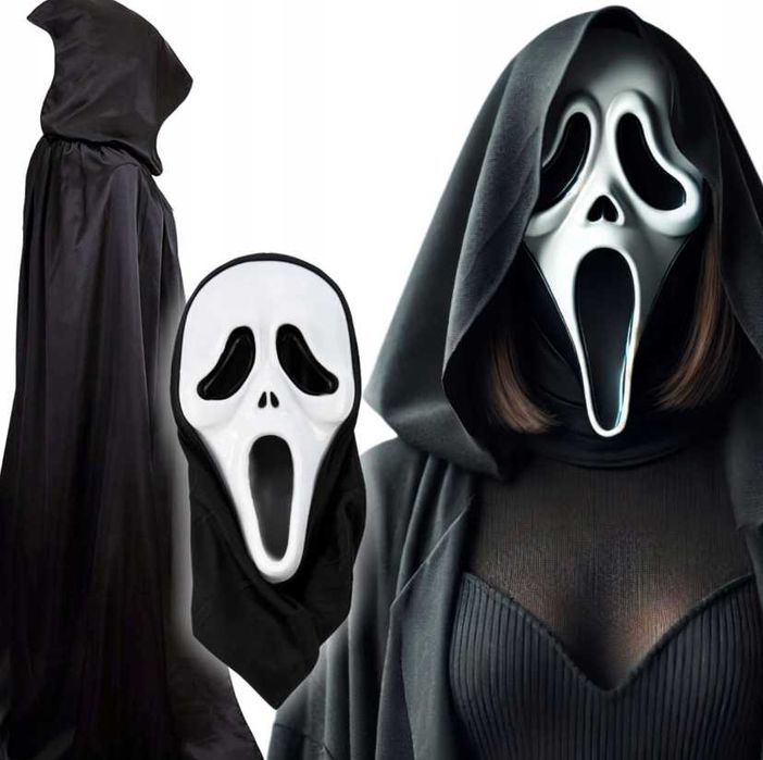 Halloween Maska Krzyk – Strój Horror, Kultowy Scream