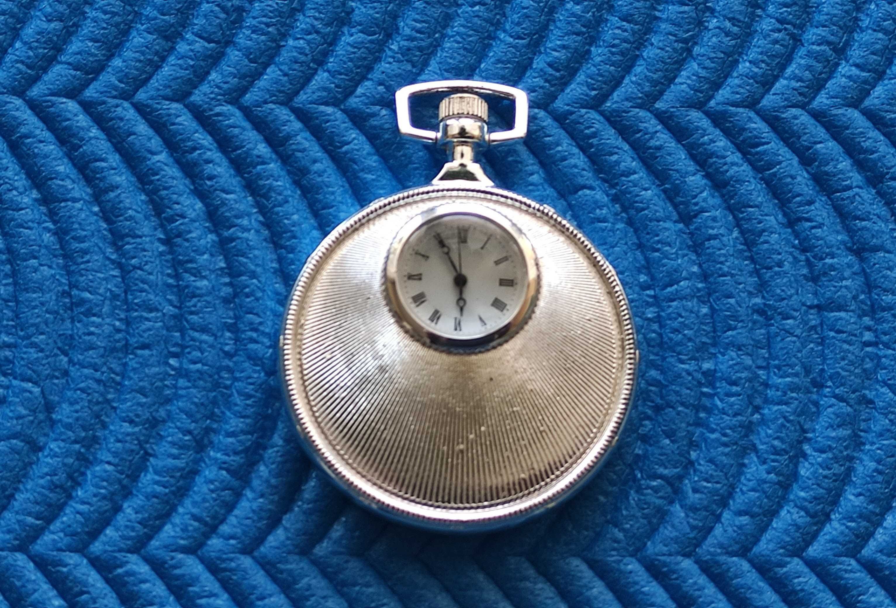 Kolekcjonerski zegarek kieszonkowy, posrebrzany - (nr.13)