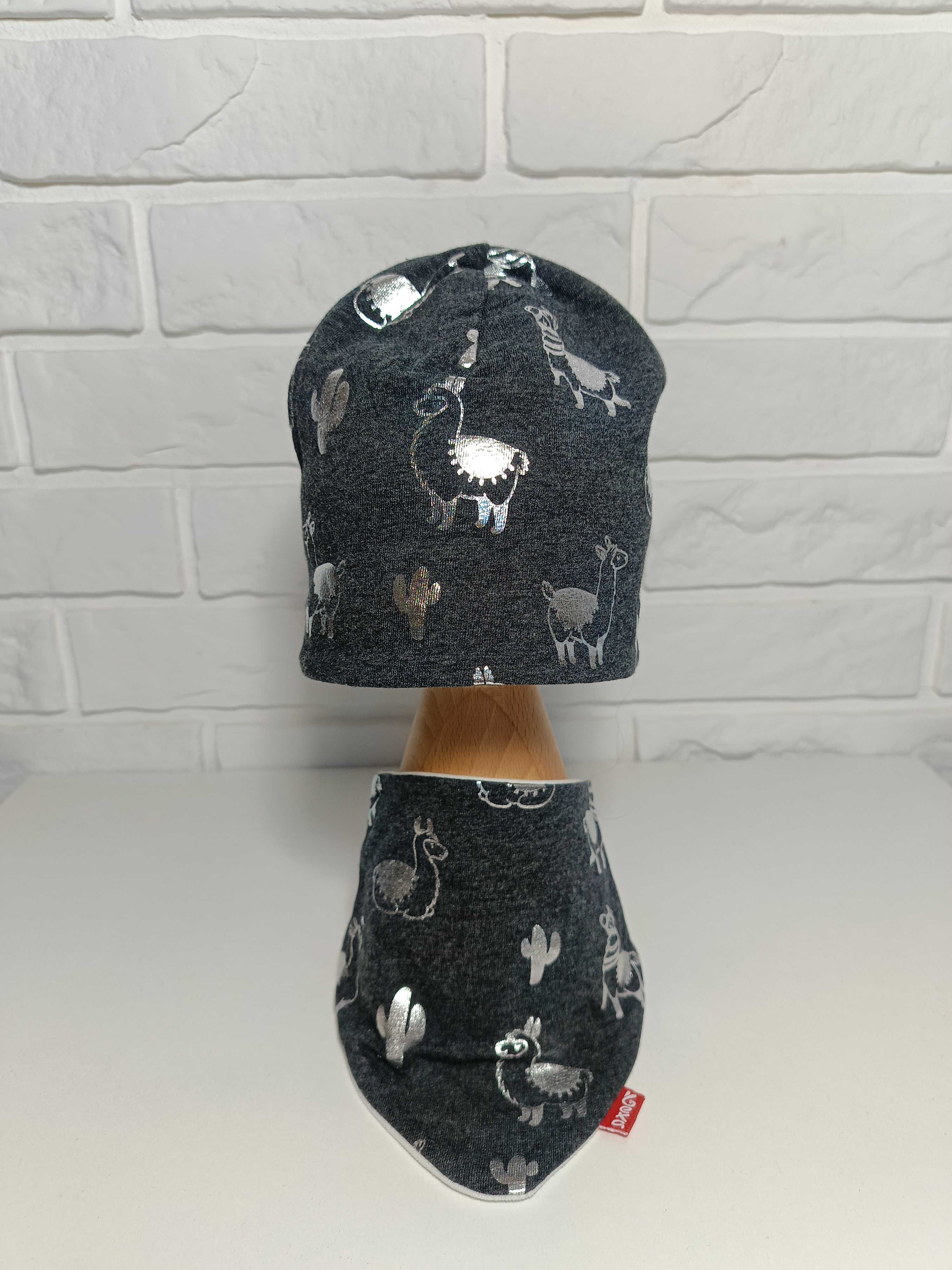 BEXA czapka+chustka LAMA roz.38 cm