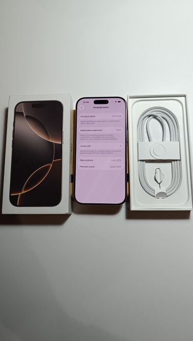 iPhone 16pro 128gb 9cykli dowód zakupu