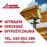 Wynajem szalunku stemple płyta szalunkowa Doka peri Ulma