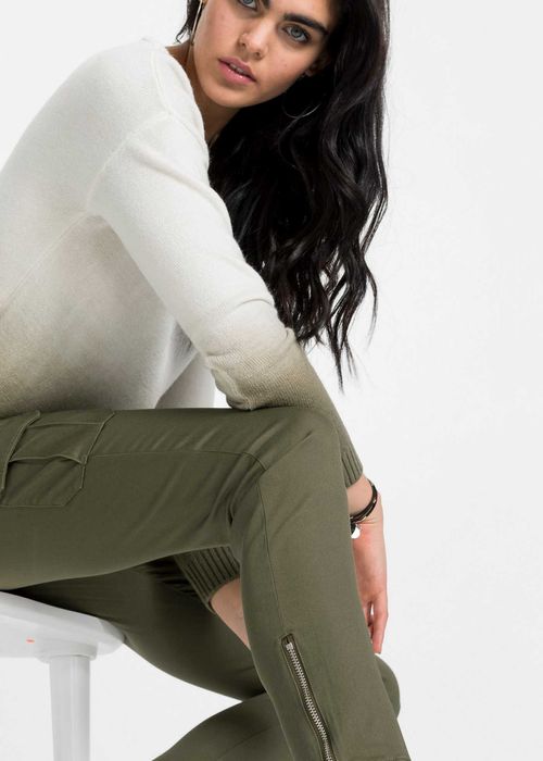 Spodnie zielone na guziki stretch Bawełna Rozmiar 46