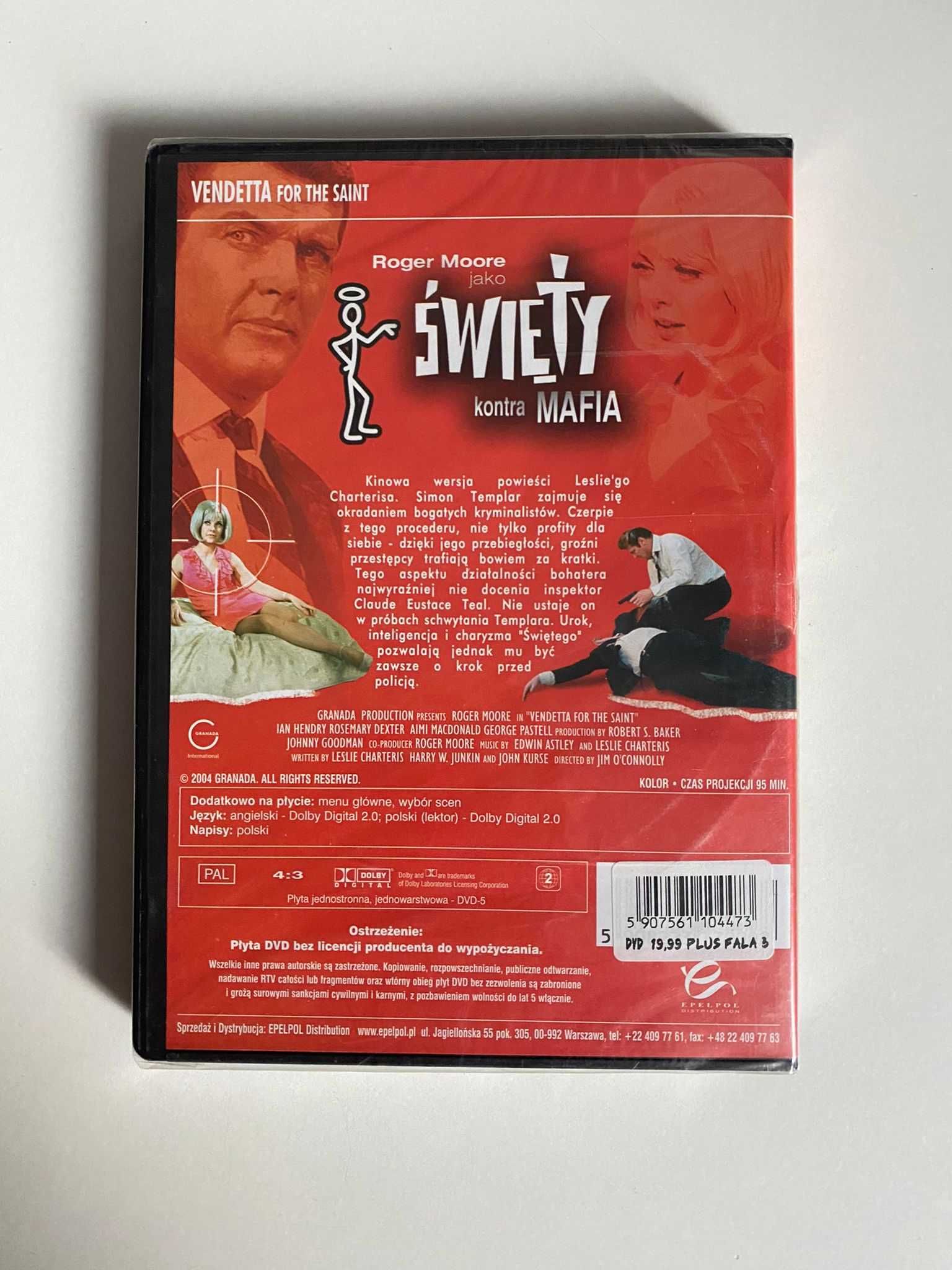 Film DVD Święty Kontra Mafia Roger Moore Nowy Folia