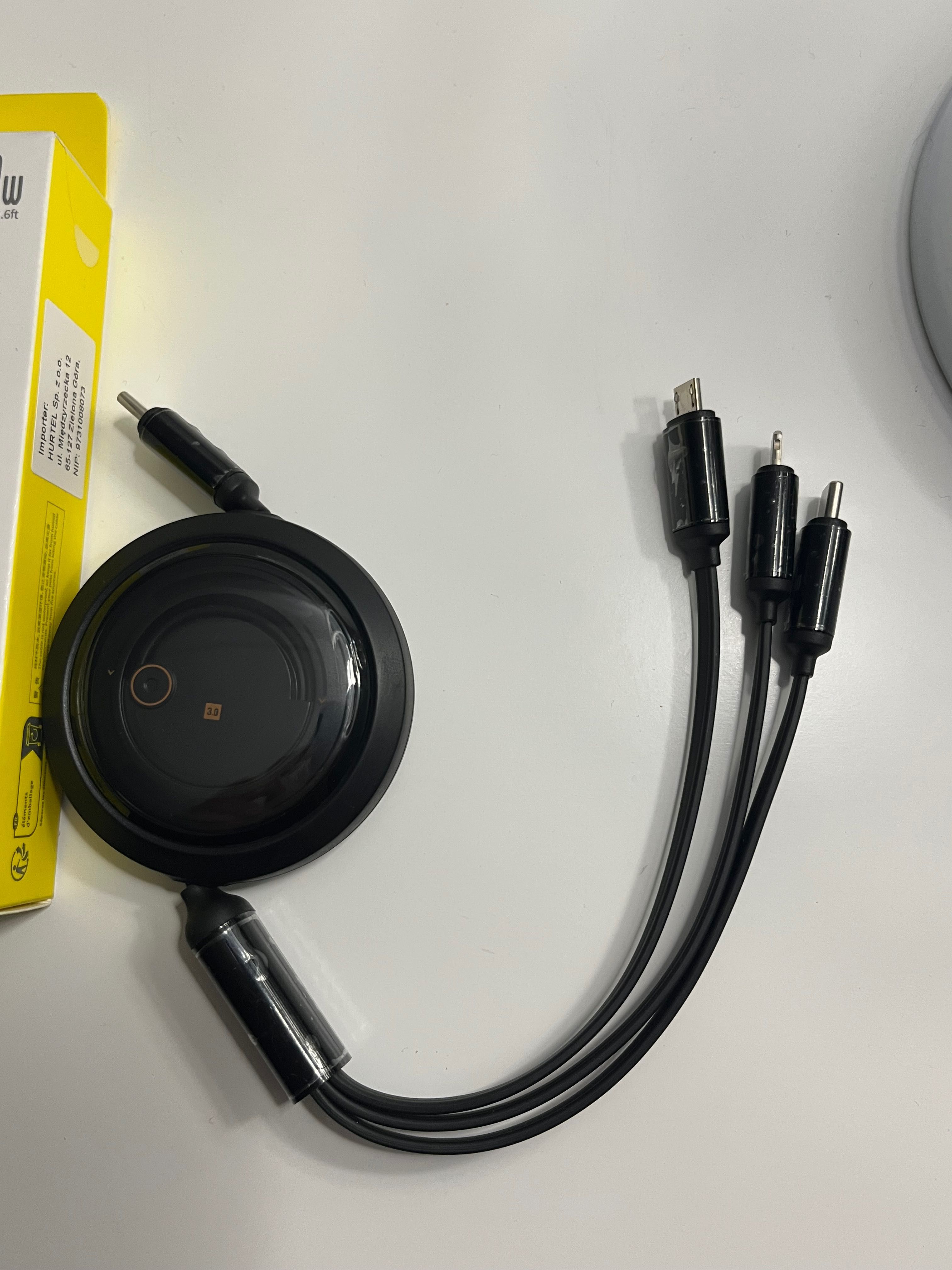 Kabel ładowarka Baseus 3w1 100W USB-C iPhone