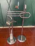 Conjunto WC - Toalheiro e Porta-Rolos com Piaçaba