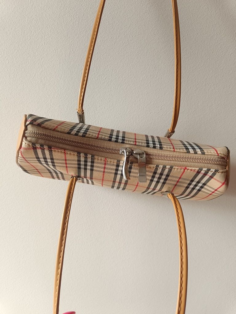 Świetna mała torebka w kratę Vintage