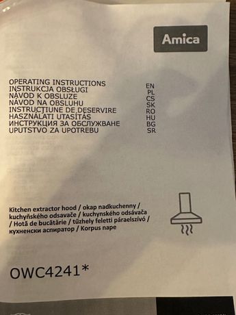 Okap kuchenny AMICA OWC4241 tuba czarny mat
