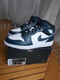 (r. 37,5-23,5 cm ) Nike JORDAN 1 Mid Armory Navy Dark Teal 554725,-411