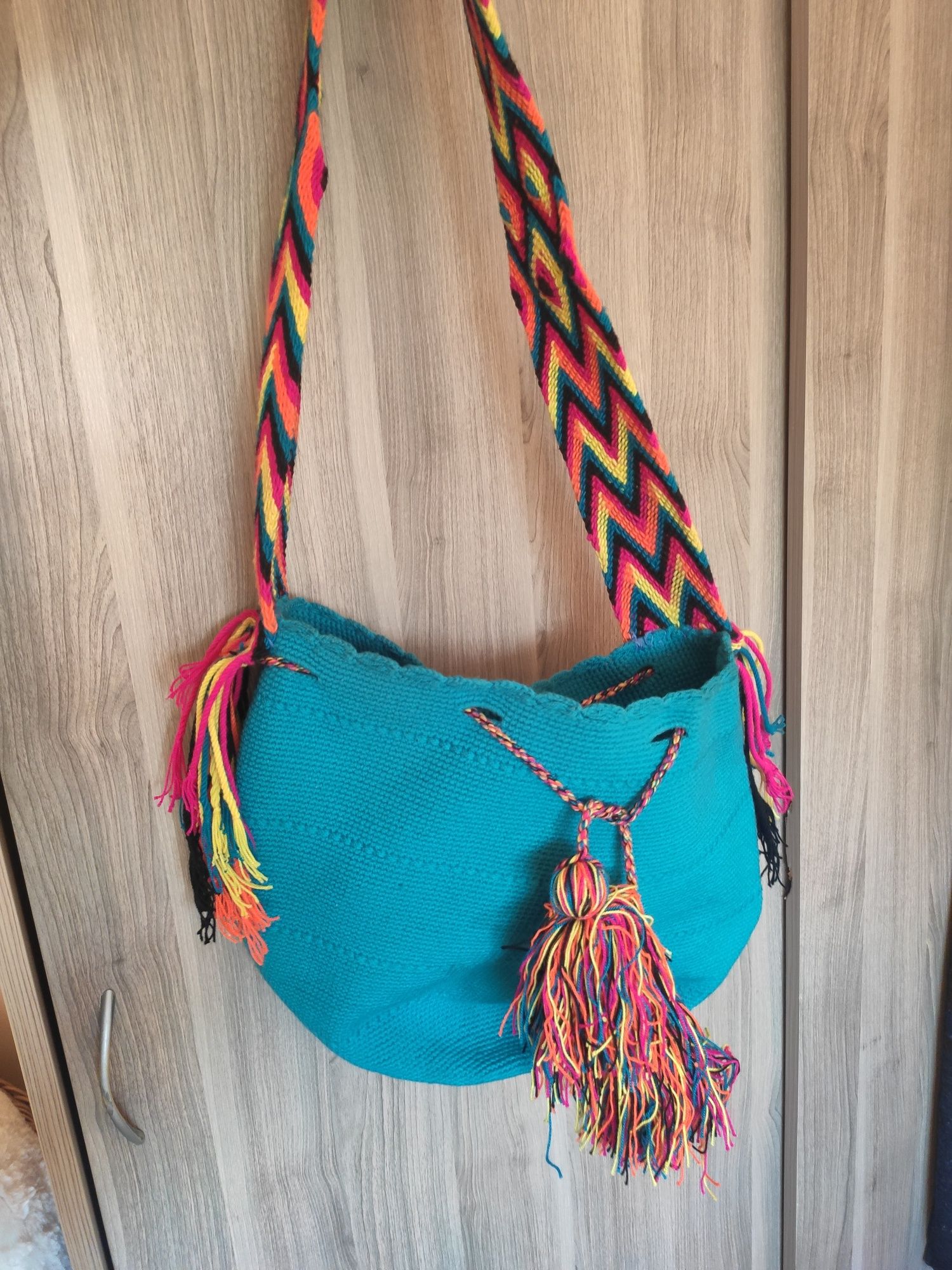 Piękna, oryginalna torba kolumbijska Wayuu