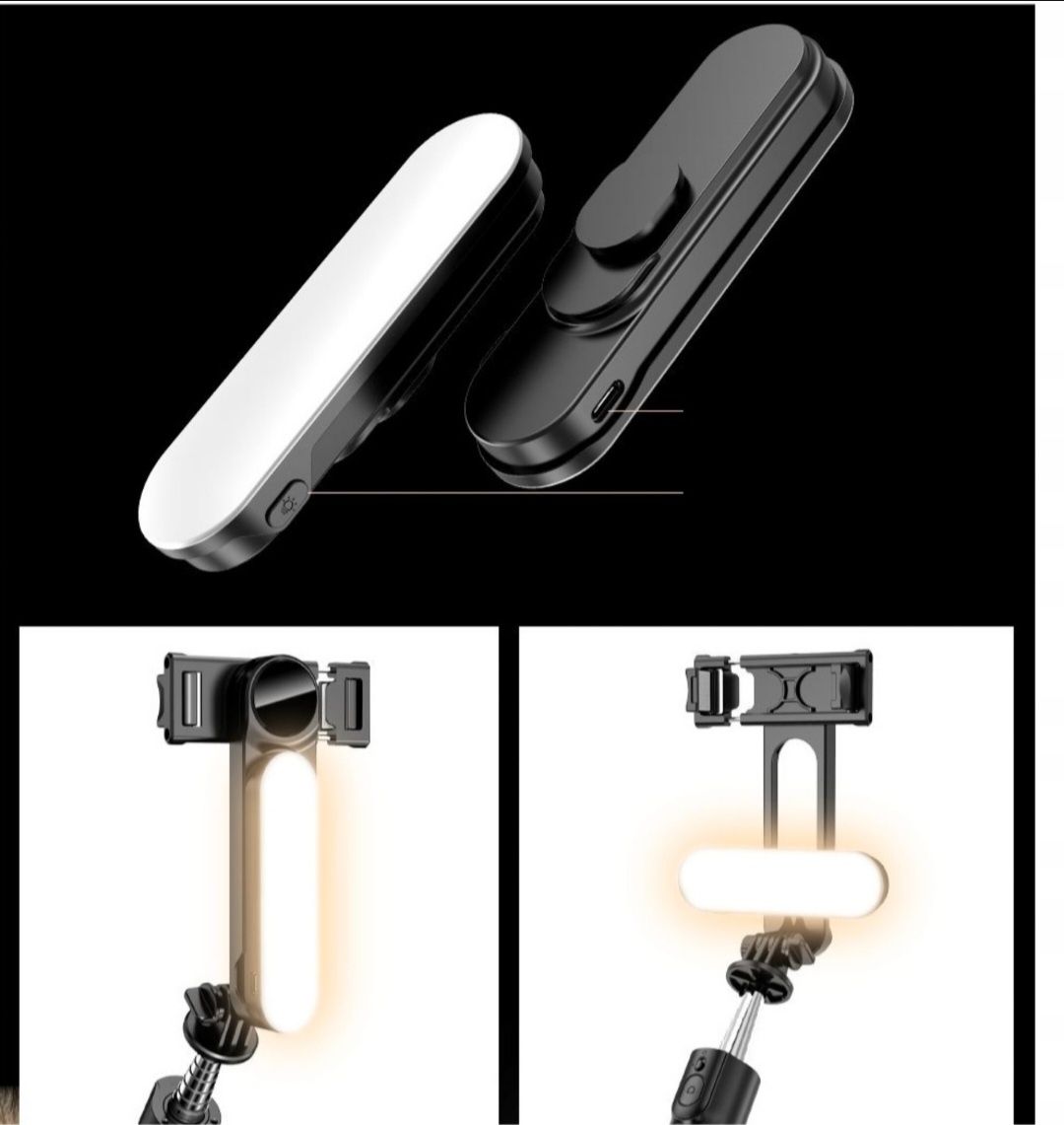 Kijek do Selfi Stick Pilot BLUETOOT z lampą