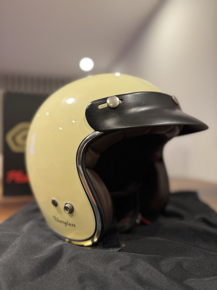 VENDO - Capacete aberto vintage (bege)
