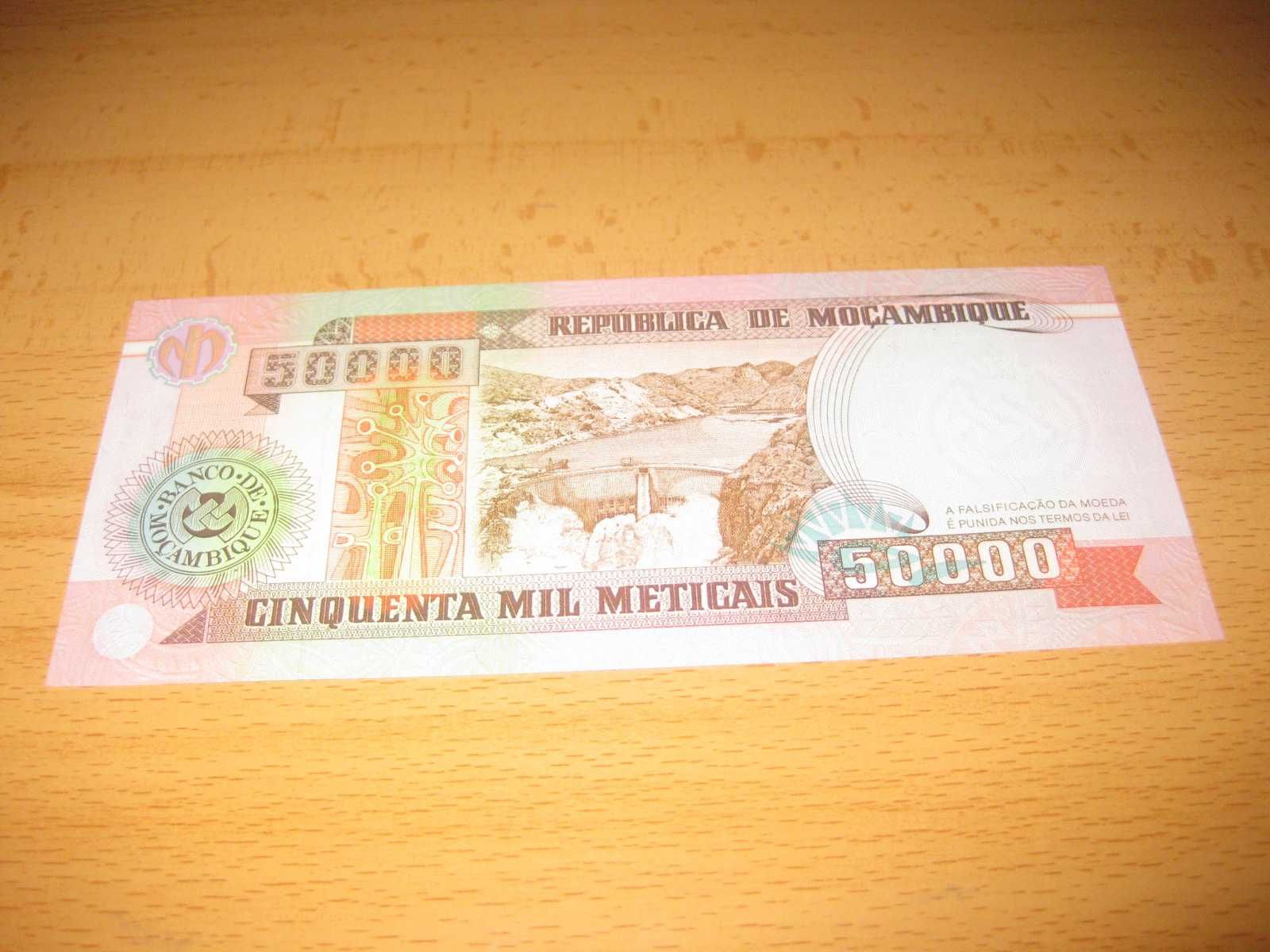 Nota de Moçambique "50000 Meticais" UNC