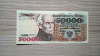 Banknot PRL  50000 zł  D  1993  stan UNC-