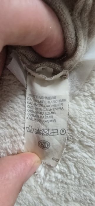 Męski  Sweter 100% Kaszmir C&A Beżowy M/L