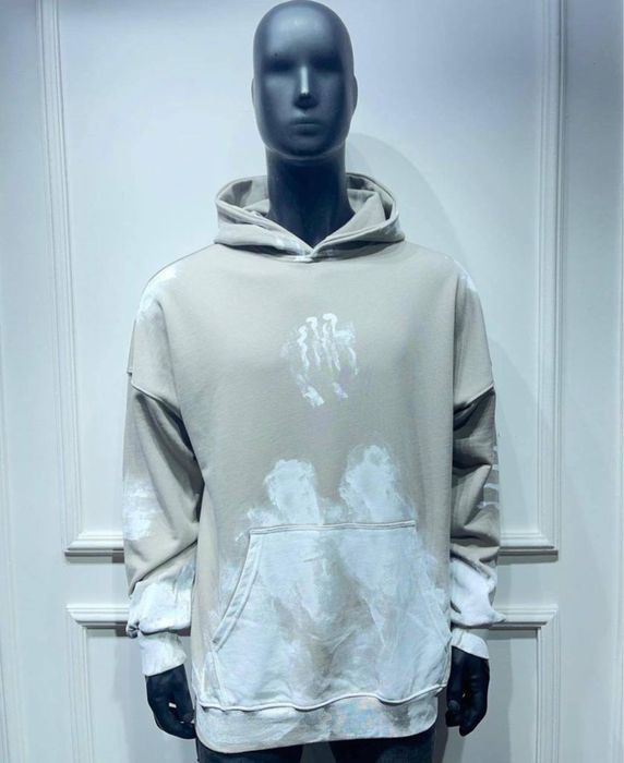 РАСПРОДАЖА! Голубое синее худи Balenciaga оверсайз мужское унисекс