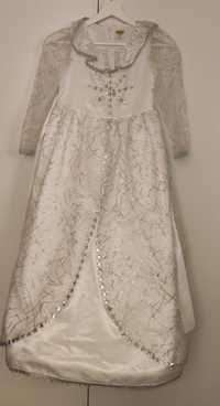 Piękna sukienka przebranie na bal karnawałowy strój Królowa Zima