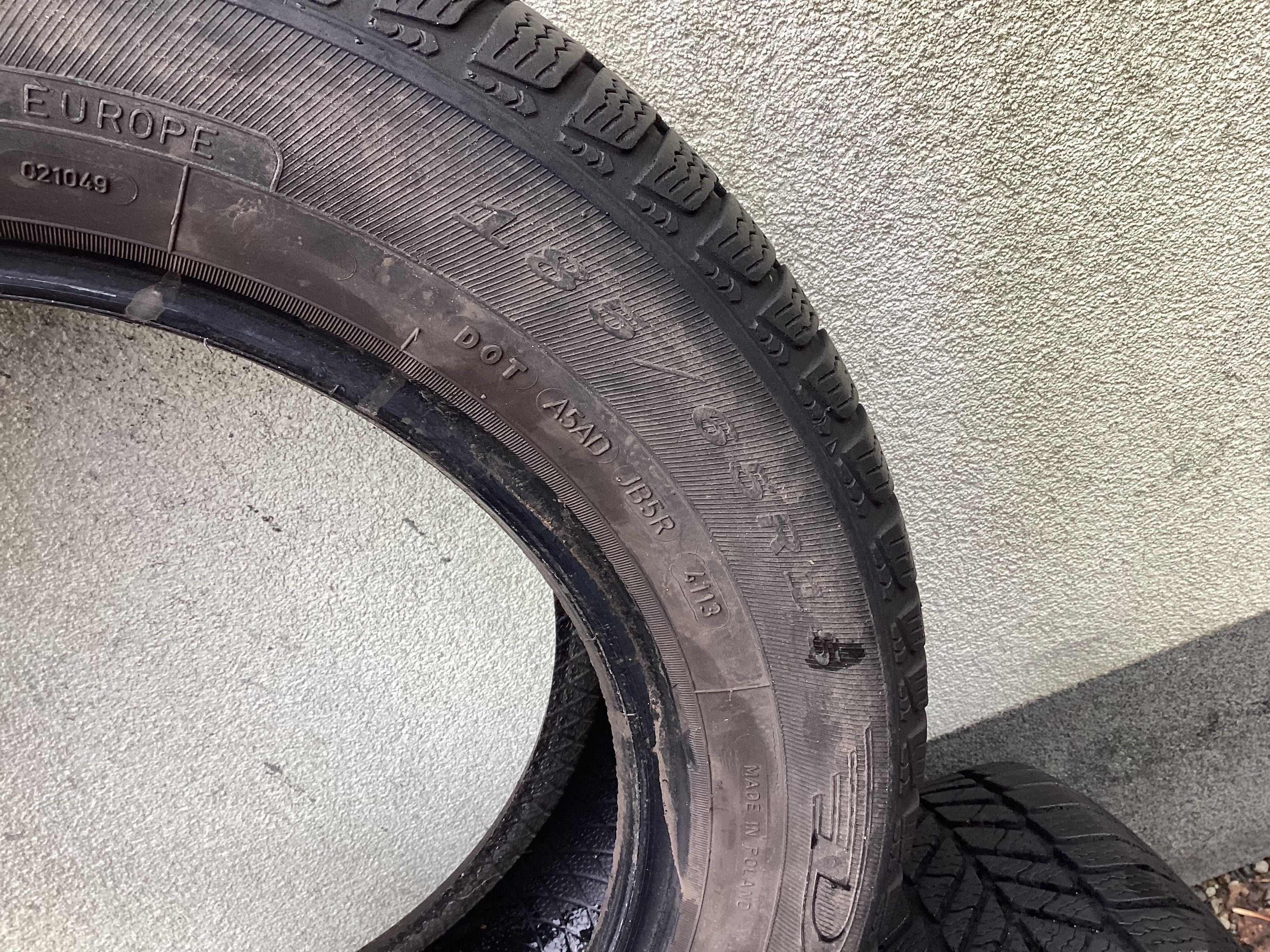 DĘBICA 185/65r15 4szt opony zima zimowe  6.8mm