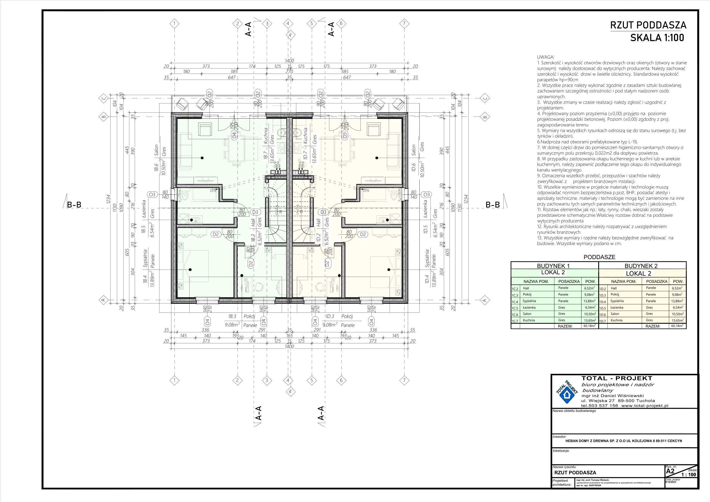 Mieszkanie pow. 80 m2- Gostkowo