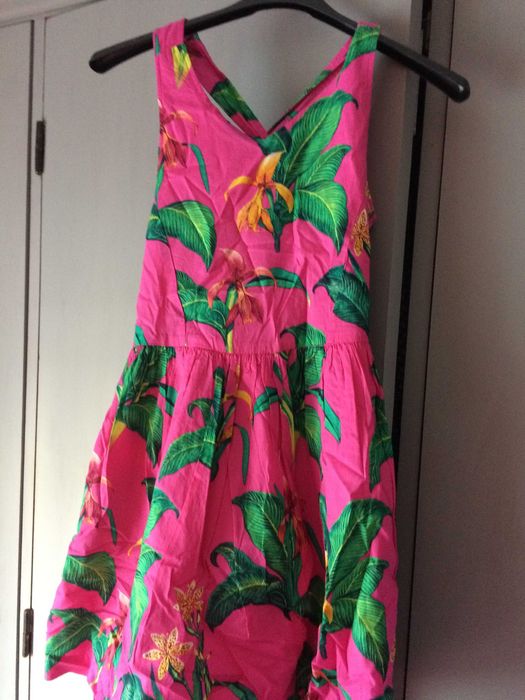 Vestido rosa com Flores