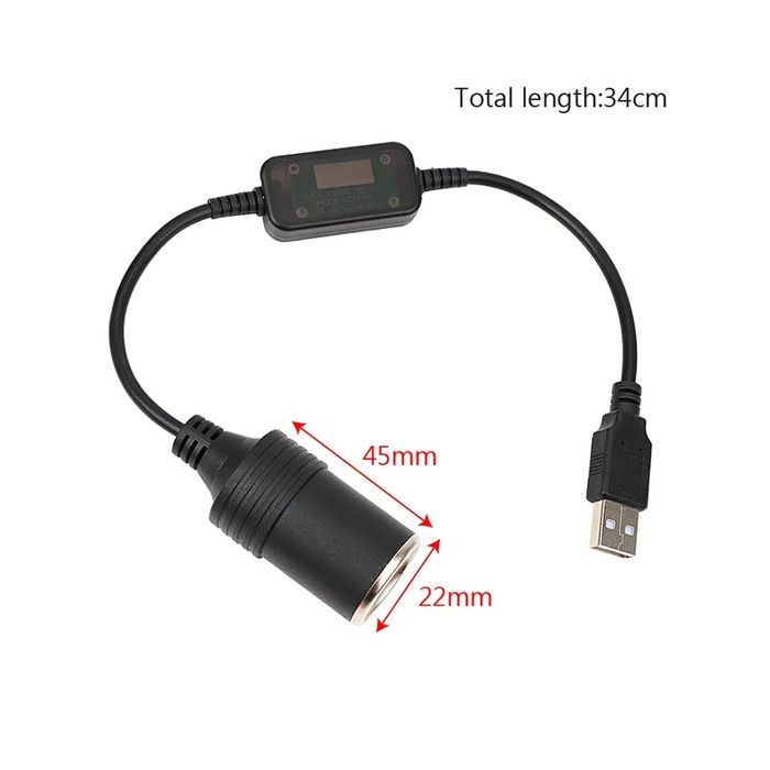 Коннектор 5В USB на 12В прикуриватель