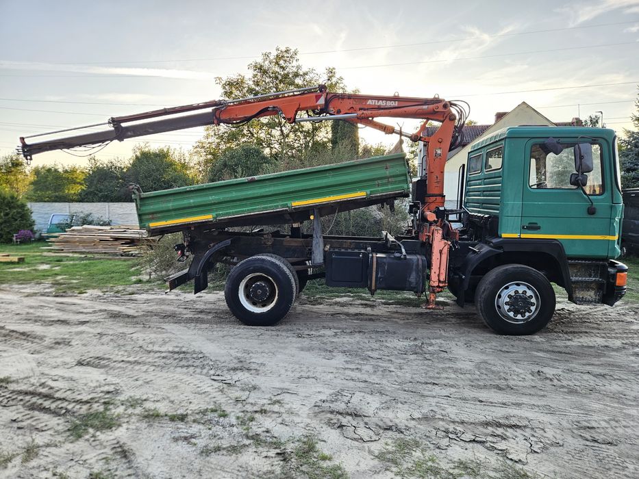 Man 17 232. 4x4. HDS Atlas 80 kiper Meiller