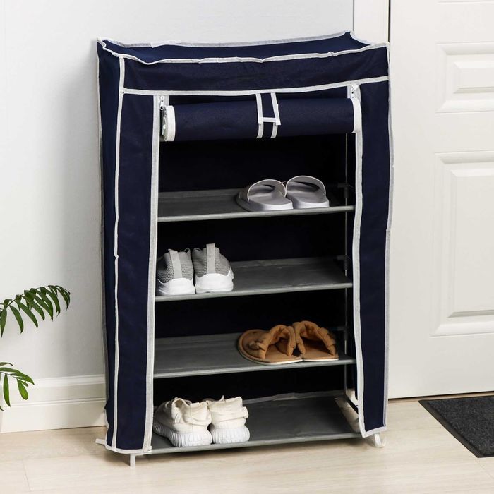 Складной тканевый полка-шкаф стеллаж для обуви Shoe Cabinet на 5 полок
