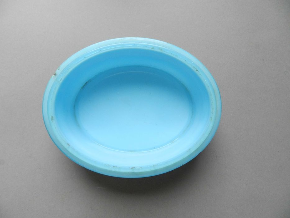 niebieska szklana kura PRL