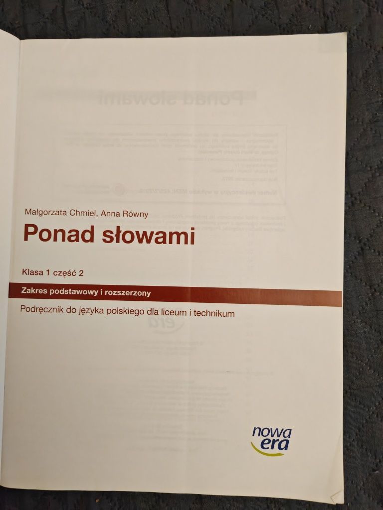 Ponad Słowami klasa 1 część 2