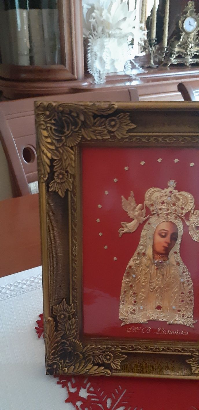 Obraz Maryja w złoconej ramie